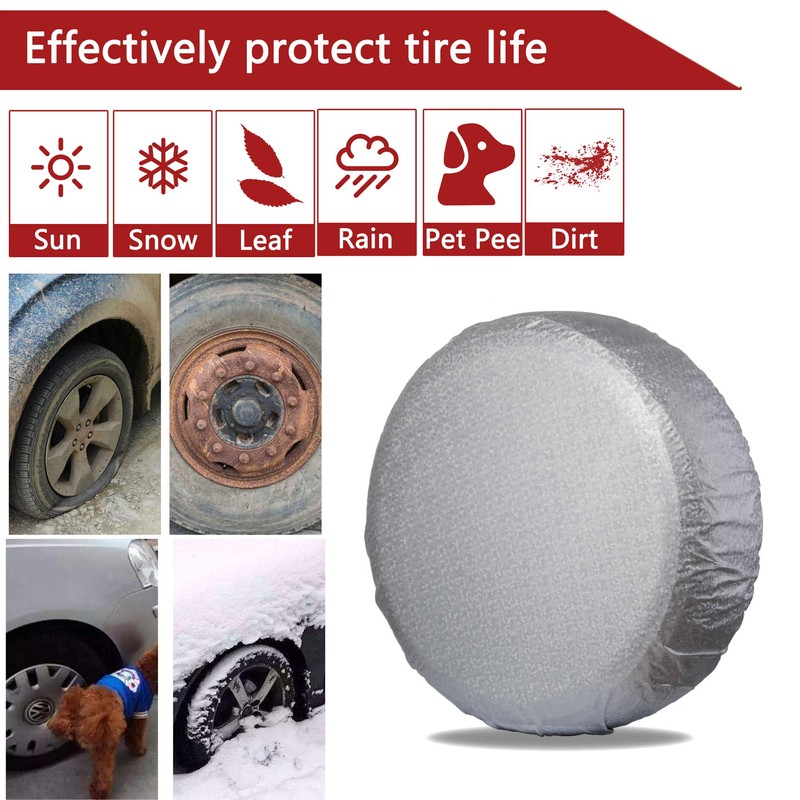 Tire Covers for RV Wheel (4 Pack Silver),Moonet Oxford Waterproof