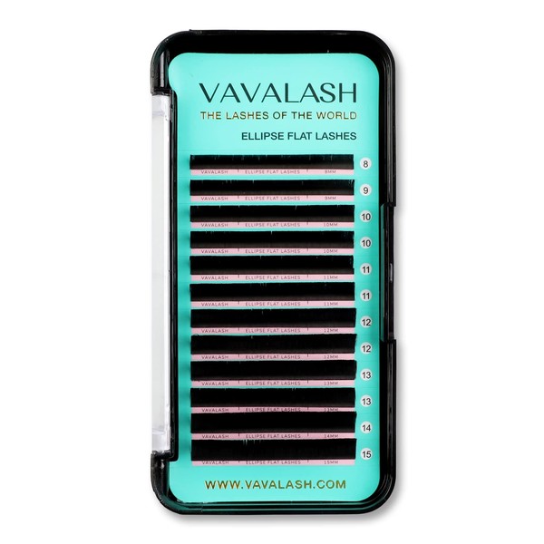 Ellipse Eyelash Extensions 0.2mm C Curl 12mm Flat Eyelash Extension