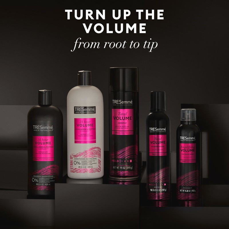 TRESemmé Shampoo, Conditioner, Hairspray, & Styler Volume Hair Kit Formulated