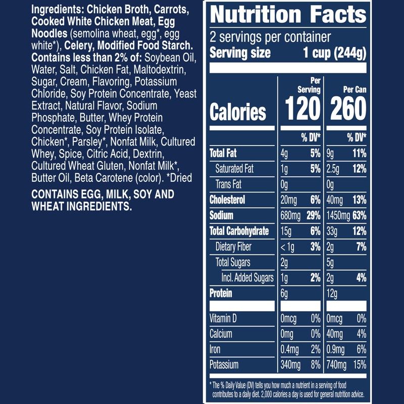 Progresso Traditional, Creamy Chicken Noodle Canned Soup, 18.5 oz. (Pack