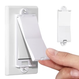 1 Light Switch Guard Cover, Baby Proof Wall Switch Cover Guard for Rocker Light Switch Protects Your Lights or Circuits from Being Accidentally Turned On or Off (White)