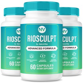 (3 Pack) RioSculpt – Original RioSculpt Formula with Premium Ingredients to Help Support Body Goals, Lasting Energy & an Active Lifestyle | Just 2 Easy-to-Swallow Pills Daily (180 Capsules)