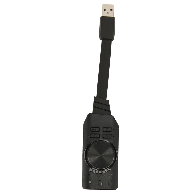 USB Sound Card Adapter 7.1 Channel Mute Button Volume Control