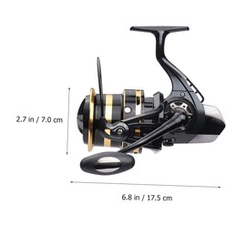 Sosoport Far Round Metal Fishing Reel 4.9:1 Gear Ratio 13 Pumping for Sea Angling