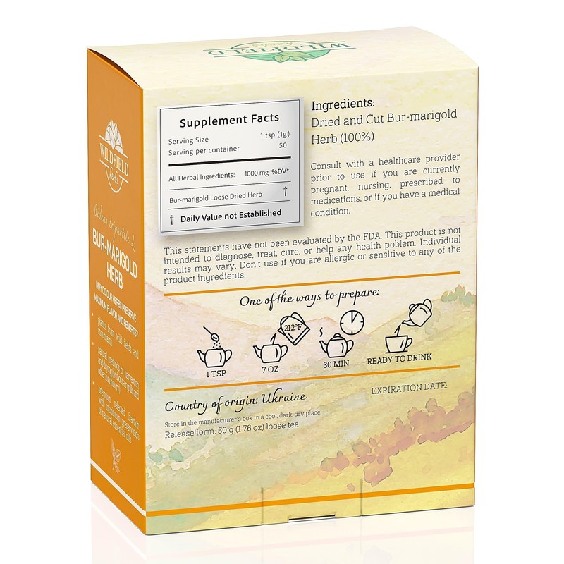 1.8 oz. Dried Marigold Bur Marigold Herb Tea Marygold Tea