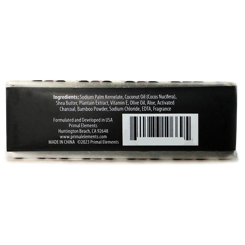 Primal Elements African Black Soap with Shea Butter and Charcoal