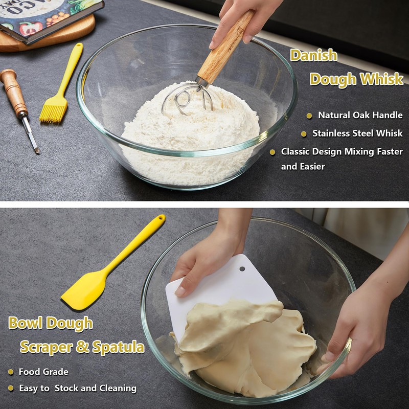 Sourdough Bread Baking Set - 10 Inch Oval & 9
