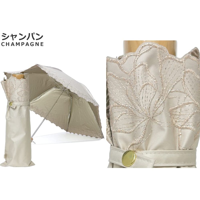 Nouvel Japonais Folding Parasol, For Rain or Shine, Lightweight, UV
