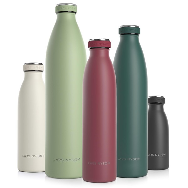 LARS NYSØM Stainless Steel Insulated Water Bottle 12oz 17oz 25oz
