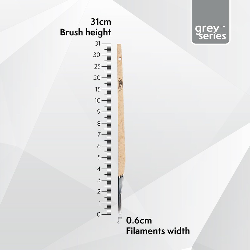 Axus Decor Angled Fitch Paint Brush (Grey Series) - 6mm