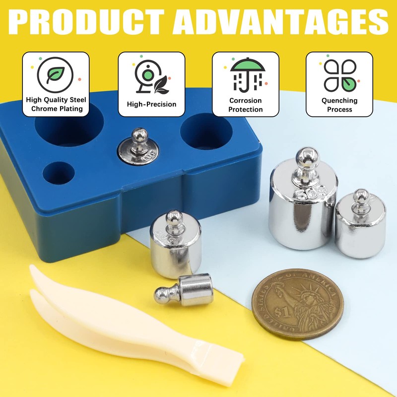 Mardatt 6 Pcs Precision Scale Calibration Weight Set, 5g 10g