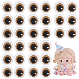 FINGERINSPIRE 15 Paar Augen Aufnäher Zum Aufbügeln Dunkelkhaki Gestickte Cartoon Augen Aufnäher Niedliche Gestickte Applikationen Dekorativer Aufnäher Für Kleidungsdekoration Und Bastelbedarf