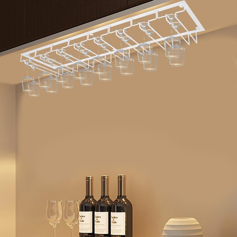 CeRaBuRET Practical And Elegant Wine Glass Rack Under The Cabinet,