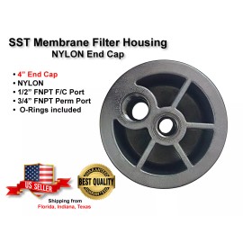 EWP-USA Stainless Steel RO Membrane Housing NYLON End Cap 1/2" x 3/4"