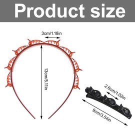 Bangs Hairstyle Hairpin, Headband with Clips and Prongs for Women, Hairstyle Aid Headband with Clips, Hairpins Hairdressing Supplies Women