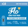 FLO Organic Sensitive Bladder Long Plus Bamboo Pads (10 Pads)