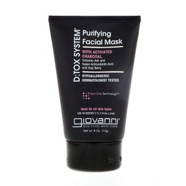 GIOVANNI D:tox Purifying Facial Mask - Super Antioxidants Acai & Goji Berry, Activated Charcoal, Removes Impurities for a Beautiful Complexion, Hypoallergenic, Dermatologist Tested - 4 oz