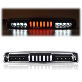 PIT66 LED 3rd Brake Light, Compatible With Chevy Silverado 99-07/Fit GMC Sierra 1500 2500HD 3500 99-07 High Mount Stop Parking Light I Type Third Brake Cargo Lamps Black Housing Clear Lens