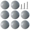 Perphin Ceramic Drawer Knobs 8 Pack Grey Porcelain Cabinet Pulls