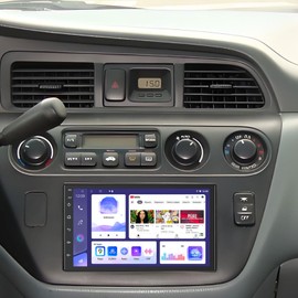 AMEROBO 4+64G Car Radio for Honda Odyssey 1995-2004 with Carplay & Android Auto, 7 Inch Touchscreen Double Din Car Stereo with Bluetooth, GPS Navigation, FM Radio, DSP, Mirror Link, Backup Camera