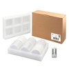 Stonebriar 6 Count Real White Wax 3x4 Flameless LED Pillar