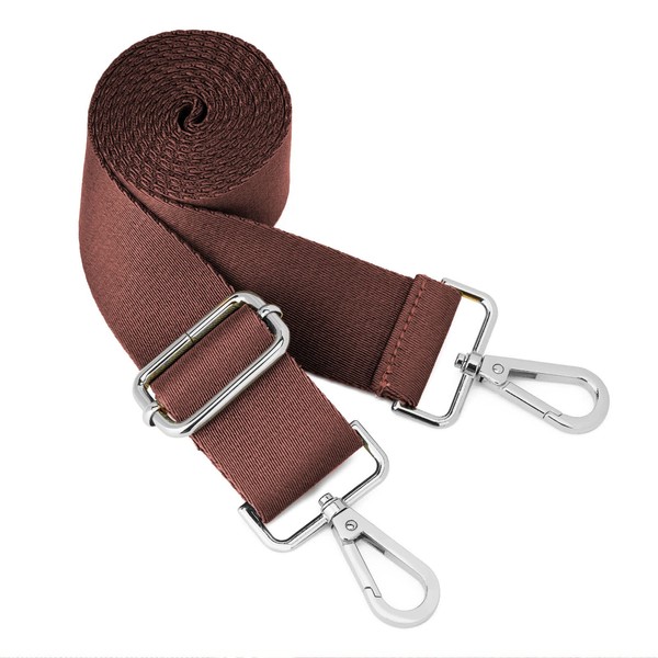 ZOOEASS Silvery Buckles Wide Shoulder Strap (Solid),Adjustable Replacement Belt Crossbody