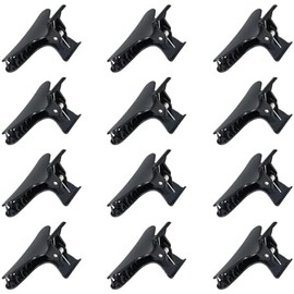 12PCS Butterfly Hair Clips,férula pinzas pelo multifuncionales,Accesorios para el Cabello Herramientas Peluquería de Salón (Black) Abrazaderas Garra para Sección de Cabello