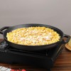 GOVNPJ Cast Iron Pizza Pan - 12 Inch Pre-Seasoned Cast