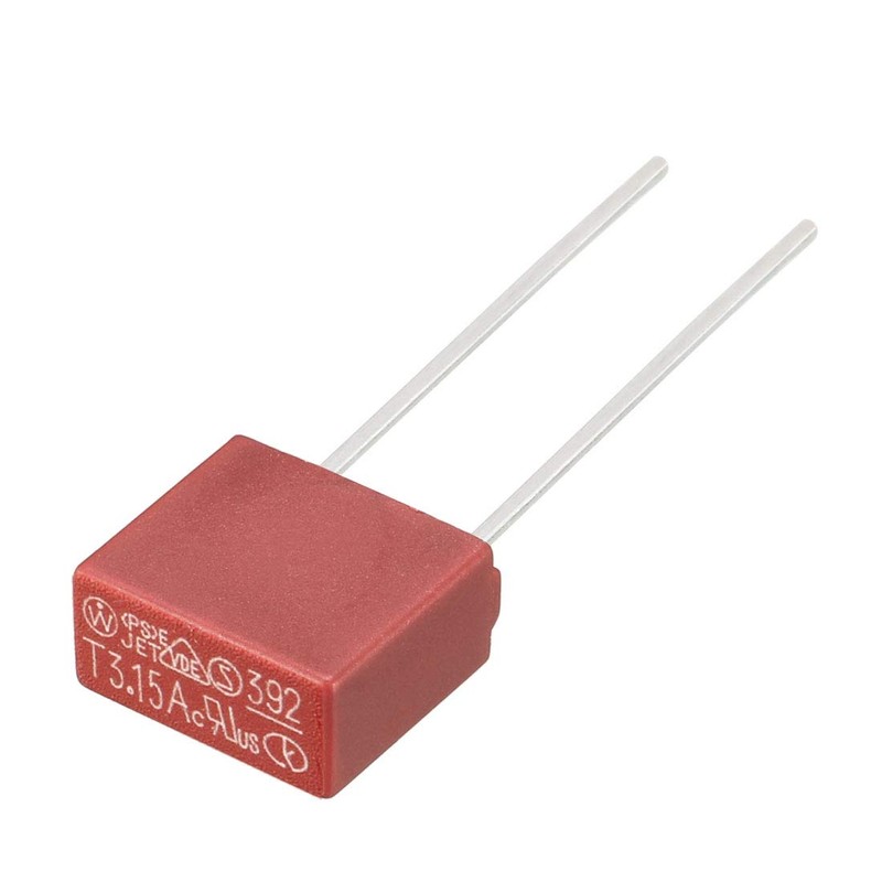 sourcing map 10Pcs DIP Mounted Miniature Square Slow Blow Micro