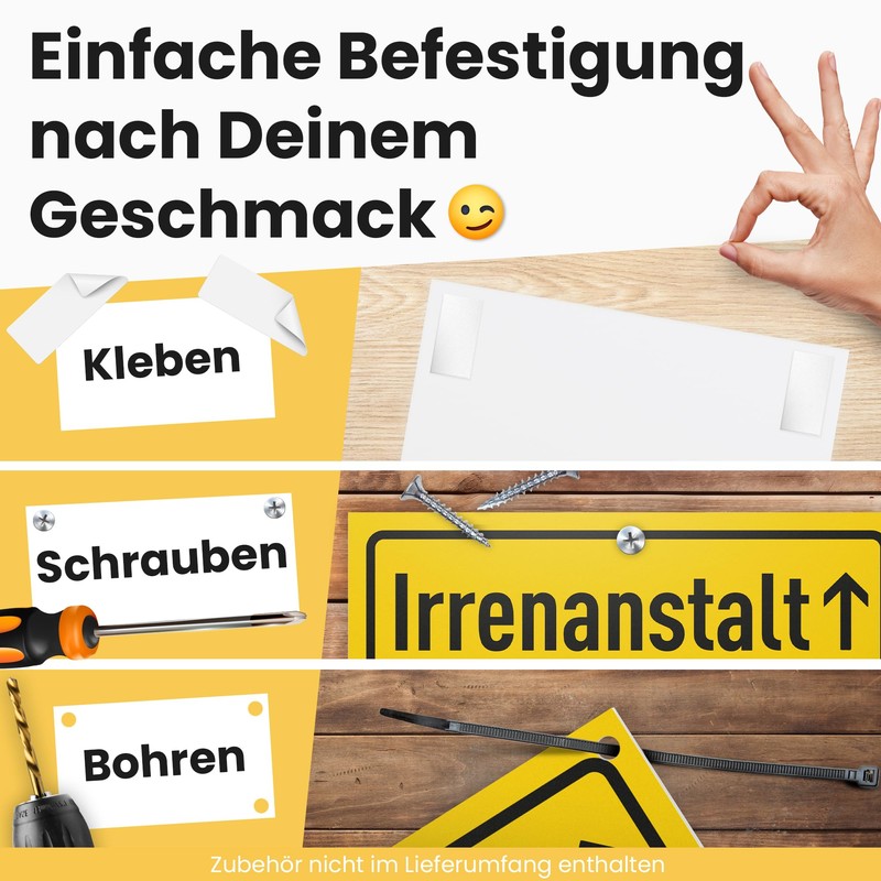 DankeDir! Irrenanstalt - Plastic Sign 30 x 20 cm -