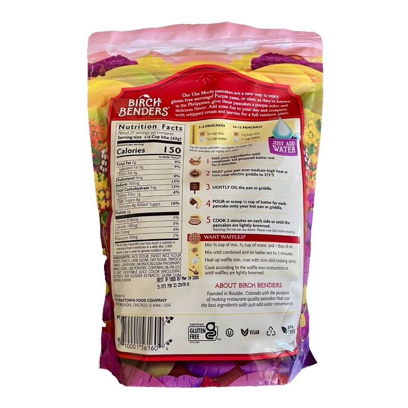 Birch Benders 2-PACK Birch Benders Ube Mochi Pancake Waffle Mix