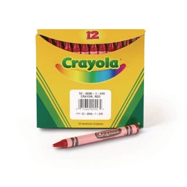 Crayola Single Color Crayon, 12 Count Box, Red; no. BIN520836038