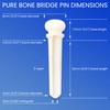 Crosby Slotted Pure Bone Bridge Pins with Abalone Dot Inlay