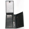 Genuine leather passport holder Bellugio also for other documents, black,