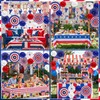 4th of July Patriotic Decorations Set Red White Blue Paper