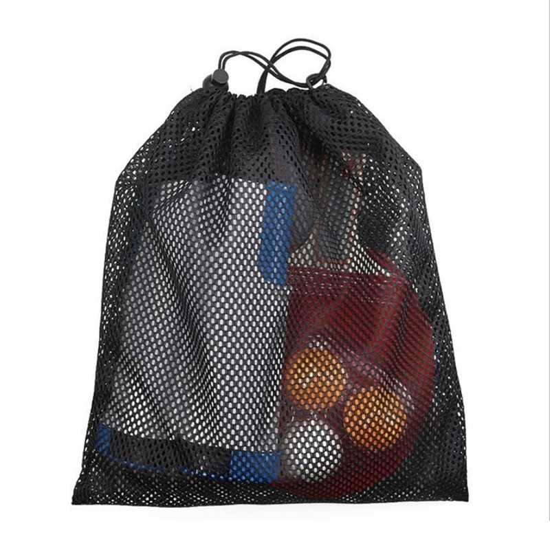 AMYXIYUAN 5Pcs Nylon Sack Durable Net Bag Black Mesh Bag