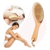 Cepillo Corporal Madera Bambú Natural Curveado Ecológico F