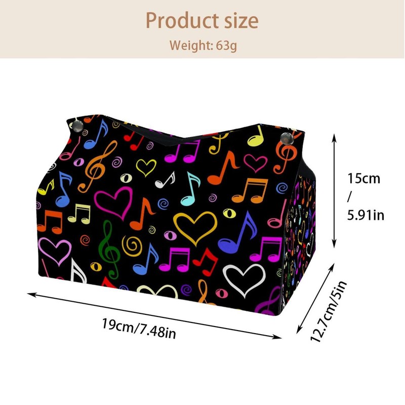 2 Pack Tissue Box Cover Holder, Musical with Melody and