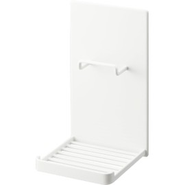Yamazaki 1947 Magnetic Portable Speaker Tray, White, Approx. W 3.9 x D 3.9 x H 7.9 inches (10 x 10 x 20 cm), Tower Speaker Stand, Bath Rack, Bathroom Rack