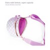 FEIBOON Spacious Checkered Nylon Crossbody Bag Bum Bag Checkered Handbags