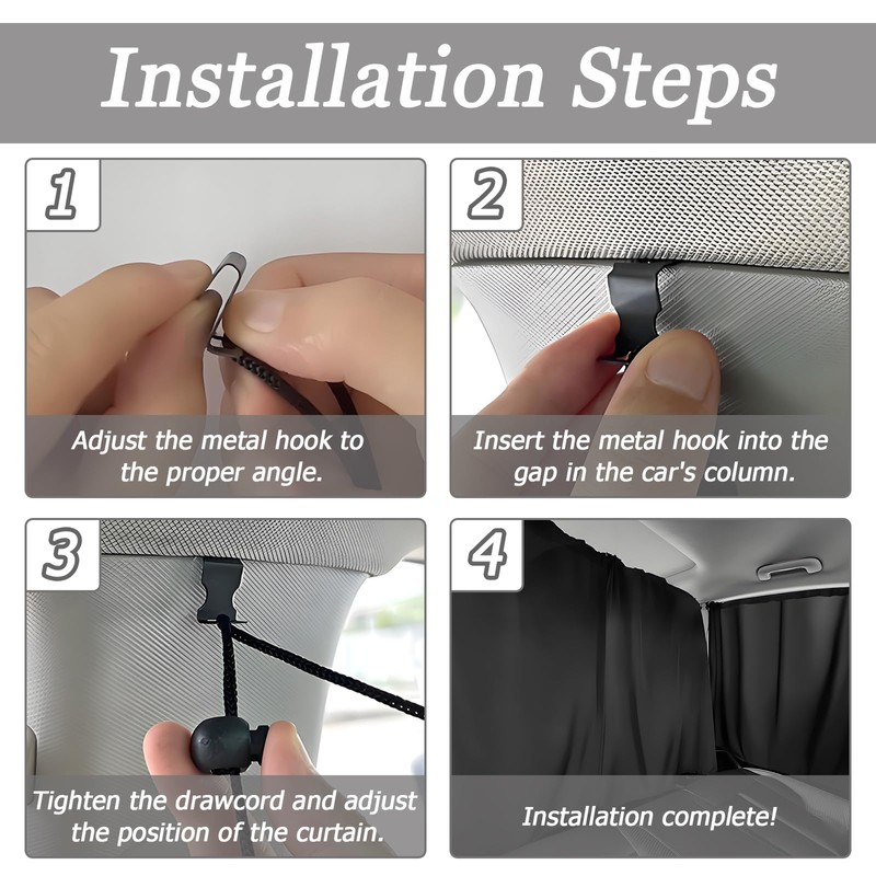 HIAHXC 3 Pcs Car Window Shades for Baby Removable Universal