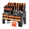 ValueMax 126-PC Magnetic Screwdriver Set with Plastic Racking Organizer, Magnetizer