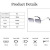 VueLux Fashion Sunglasses Small Rectangular Rimless Glasses for Men and