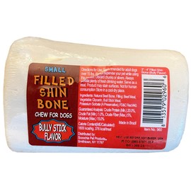 Scoochie Pet Products 960 3-4 in. Bully Stuffed White Shin Bone