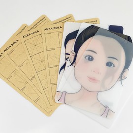 Anka Bella Reusable Face Paint Practice Board,7pcs Face Painting Practice Sheet with Various Patterns,One Stroke Excersize Template A4 Size