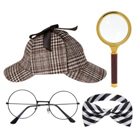 HOVEOX Detective Costume Detective Hat Detective Outfit Detective Costume Accessories Detective Costume Set