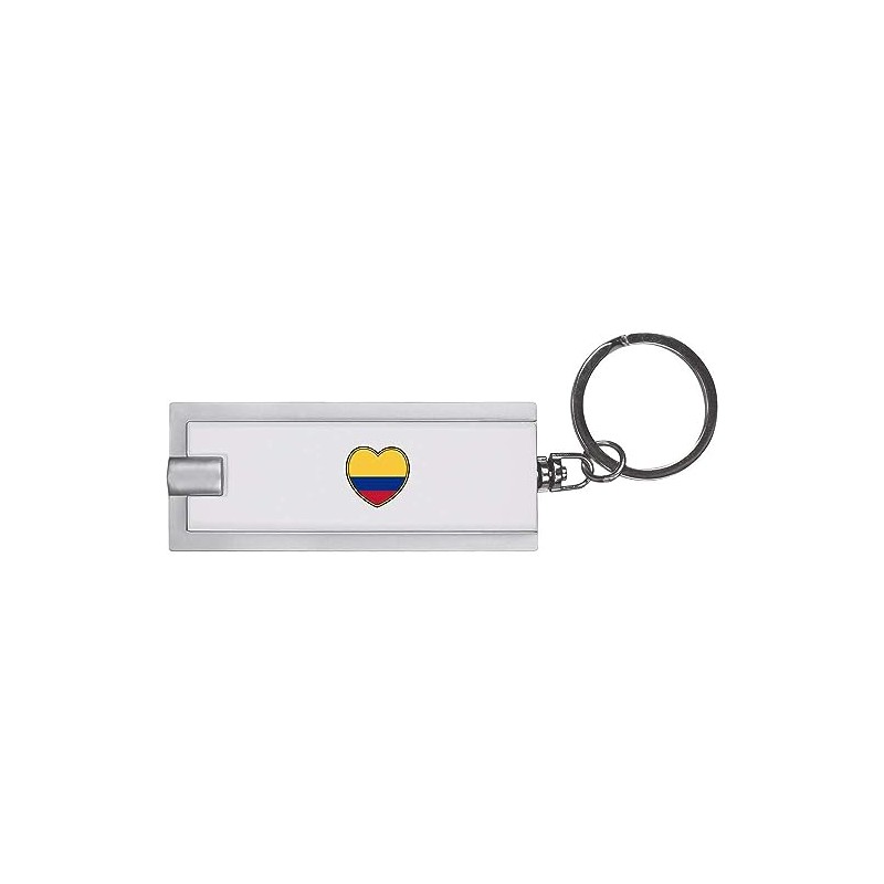 Azeeda 'Colombia Flag Heart' Keyring LED Torch (KT00031331)