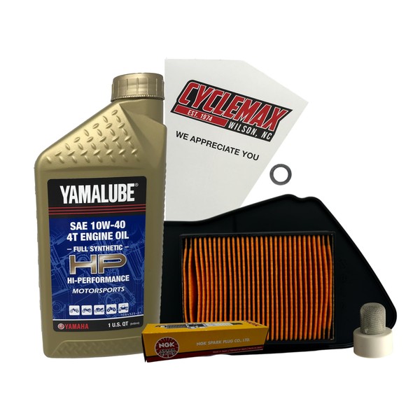 Cyclemax Full-Synthetic Yamalube Tune-Up Kit compatible with 2009-2015 Yamaha ZUMA