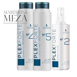 Lendan PlexForte Trio Shampoo y Acondicionador 300ml c/u + Bond filler 200ml
