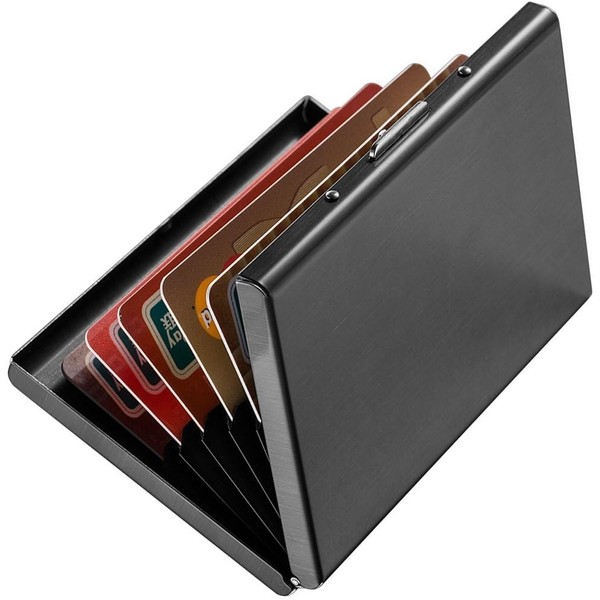 RFID Card Holder Wallet, Smart Minimalist Pop Up Wallets-5 Slots